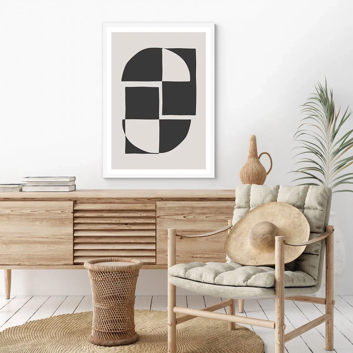 Póster en marco blanco - Antítesis - síntesis - 61x91 cm