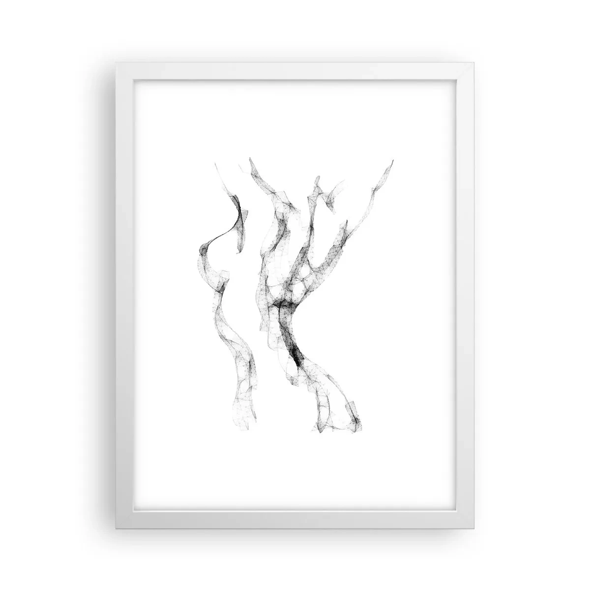 Póster en marco blanco - Hermosa y fuerte - 30x40 cm