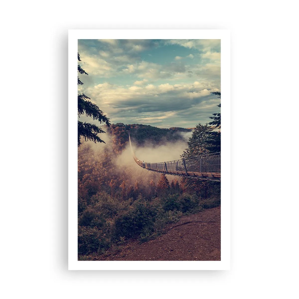 Póster - Sobre un bosque otoñal - 61x91 cm