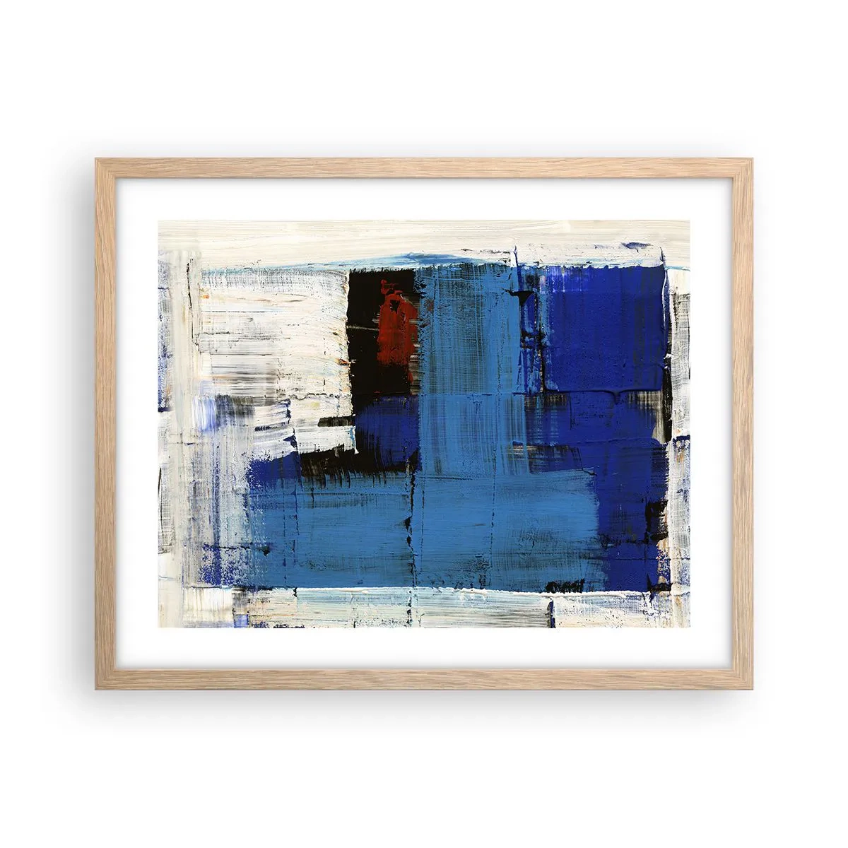 Póster en marco roble claro - El secreto del azul - 50x40 cm