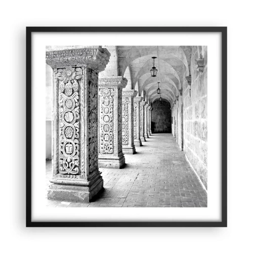 Póster en marco negro - ¿Y adónde nos llevará...? - 50x50 cm