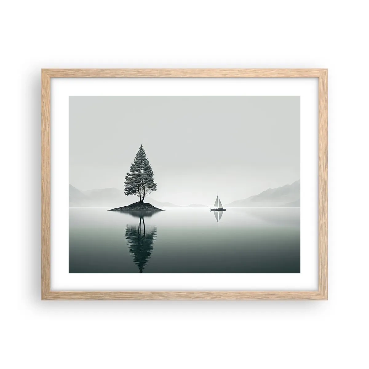 Póster en marco roble claro - Un sueño hecho realidad - 50x40 cm