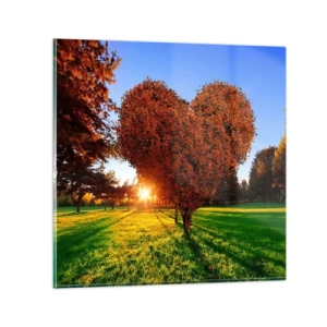 Cuadro sobre vidrio - Impresiones sobre Vidrio - Y cómo no amar el otoño - 40x40 cm