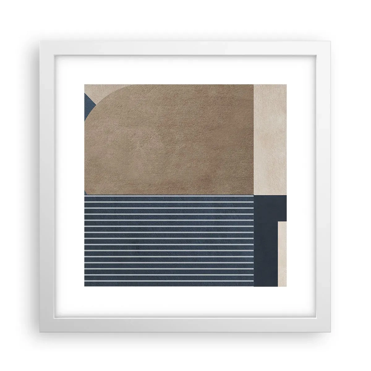 Póster en marco blanco - Composición de sencillez y redondez - 30x30 cm