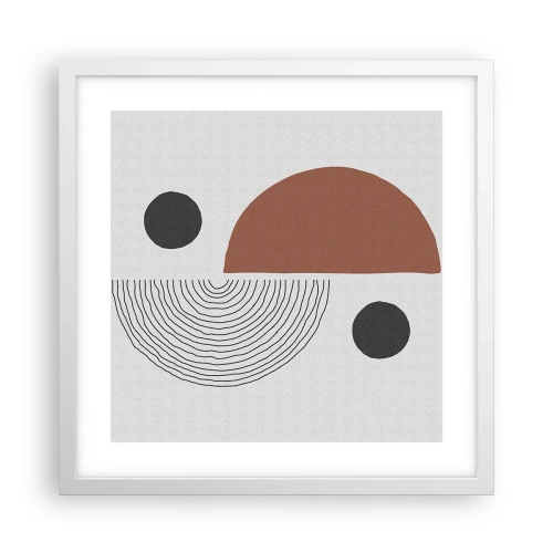 Póster en marco blanco - La perfección del círculo - 40x40 cm