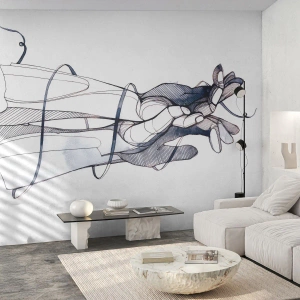 Fotomural Premium Canvas - Un estudio sobre el contacto - Abstracción, Manos, Gráficos - 200x140 cm