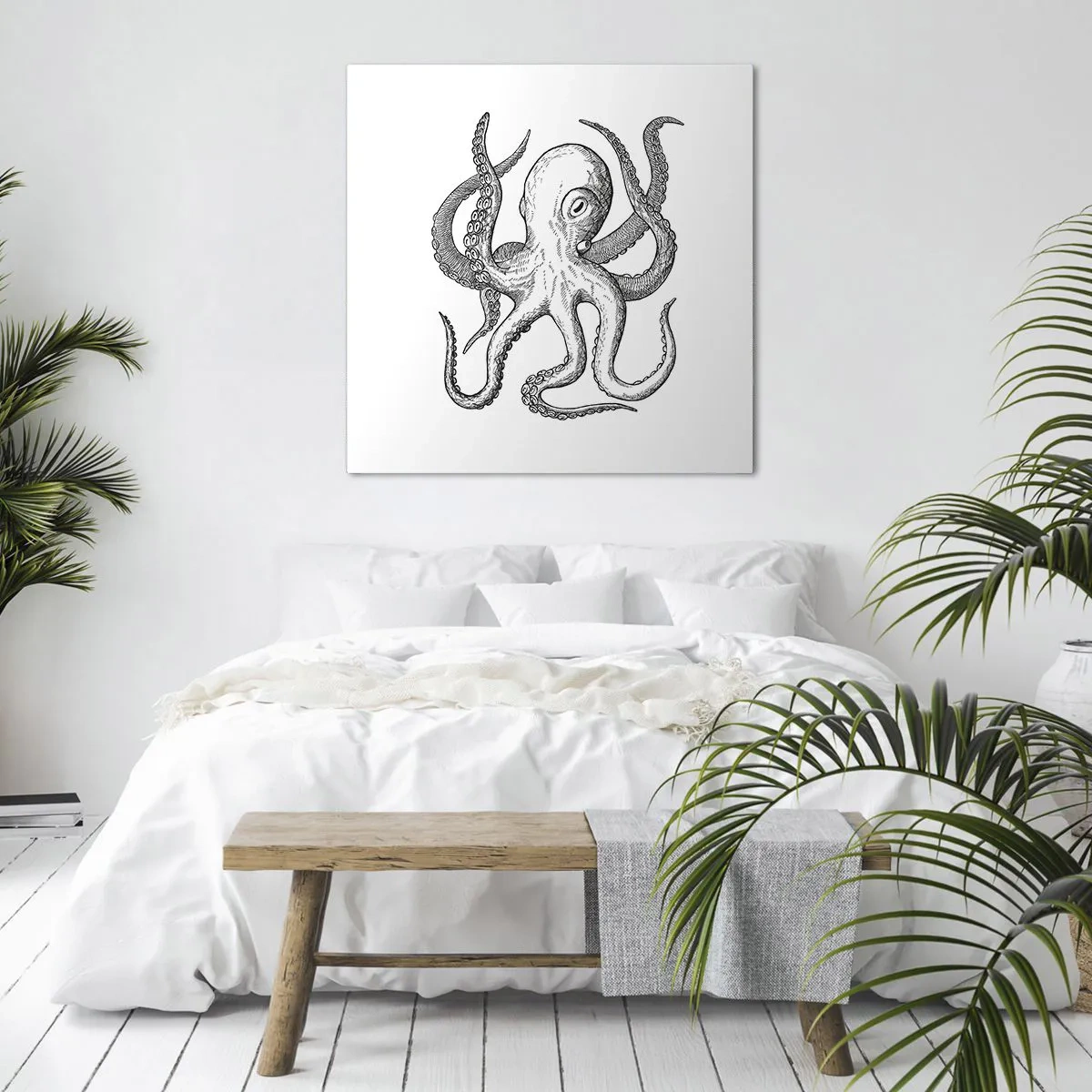 Cuadro sobre lienzo - Impresión de Imagen - Bailando con olas - 70x70 cm