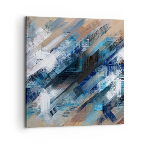 Cuadro sobre lienzo - Impresión de Imagen - En una inclinación azul - 60x60 cm