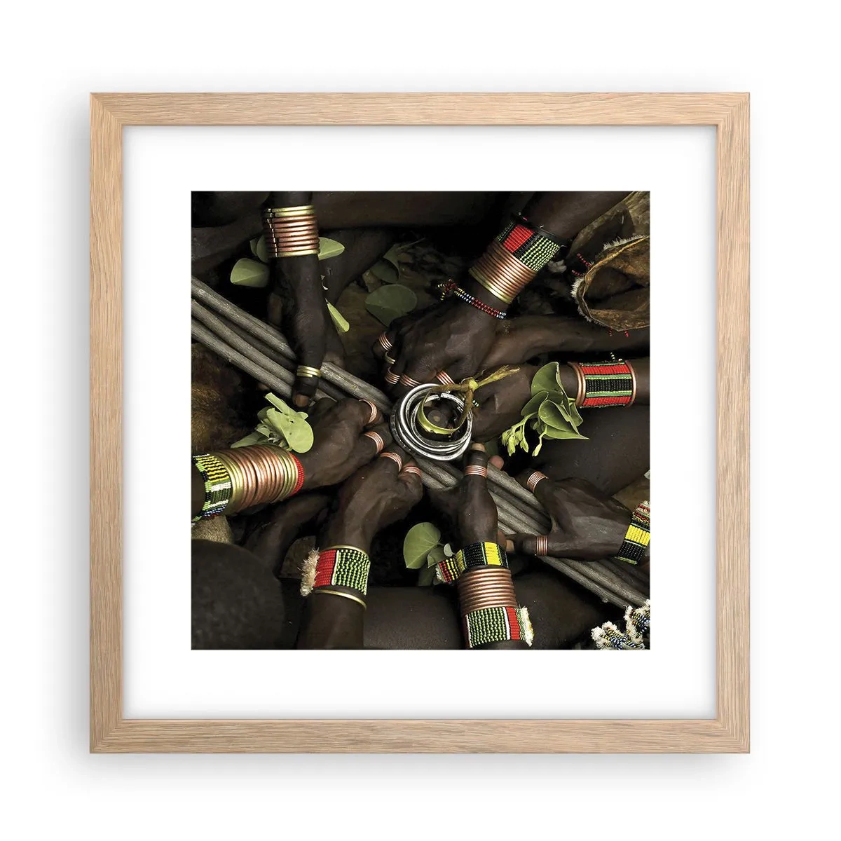 Póster en marco roble claro - Estamos juntos - 30x30 cm