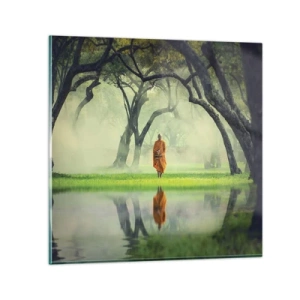 Cuadro sobre vidrio - Impresiones sobre Vidrio - En el camino de la iluminación - 50x50 cm