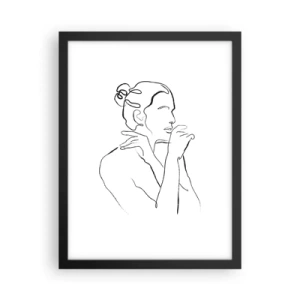 Póster en marco negro - Desnudo: un misterio sensual - 30x40 cm