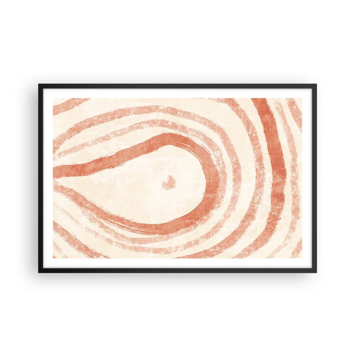 Póster en marco negro - Círculos de coral - composición - 91x61 cm