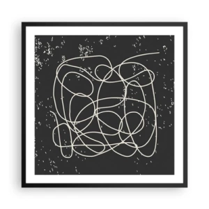 Póster en marco negro - Pensamientos errantes - 60x60 cm