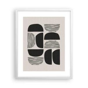 Póster en marco blanco - Arreglos a medias - 40x50 cm