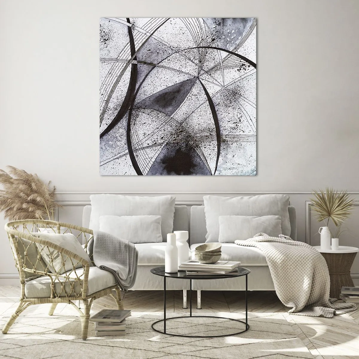 Cuadro sobre vidrio - Impresiones sobre Vidrio - Fantasía futurista - 60x60 cm