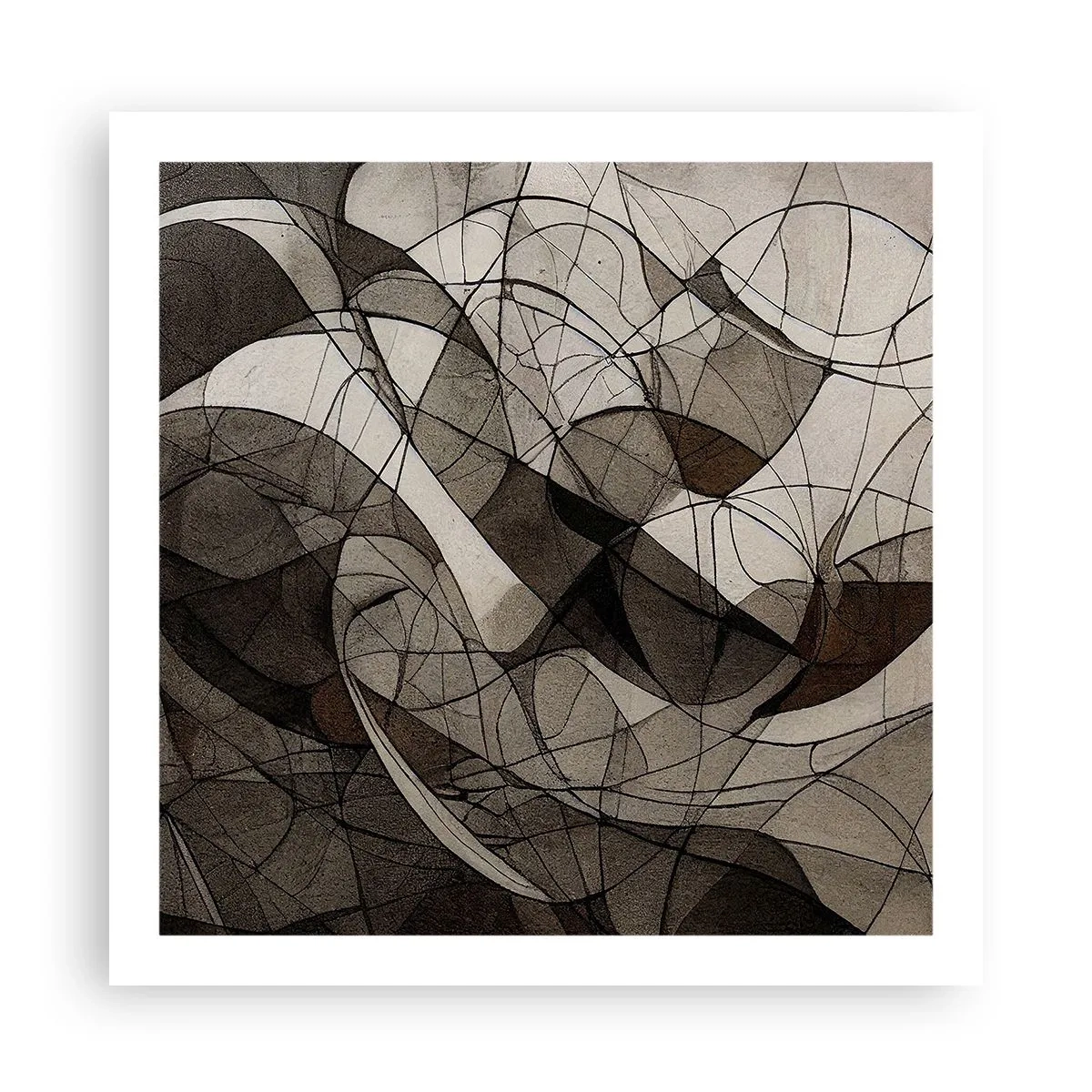 Póster - Circulación en colores tierra - 60x60 cm