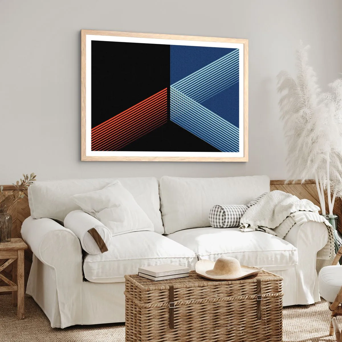 Póster en marco roble claro - La rectitud - 70x50 cm