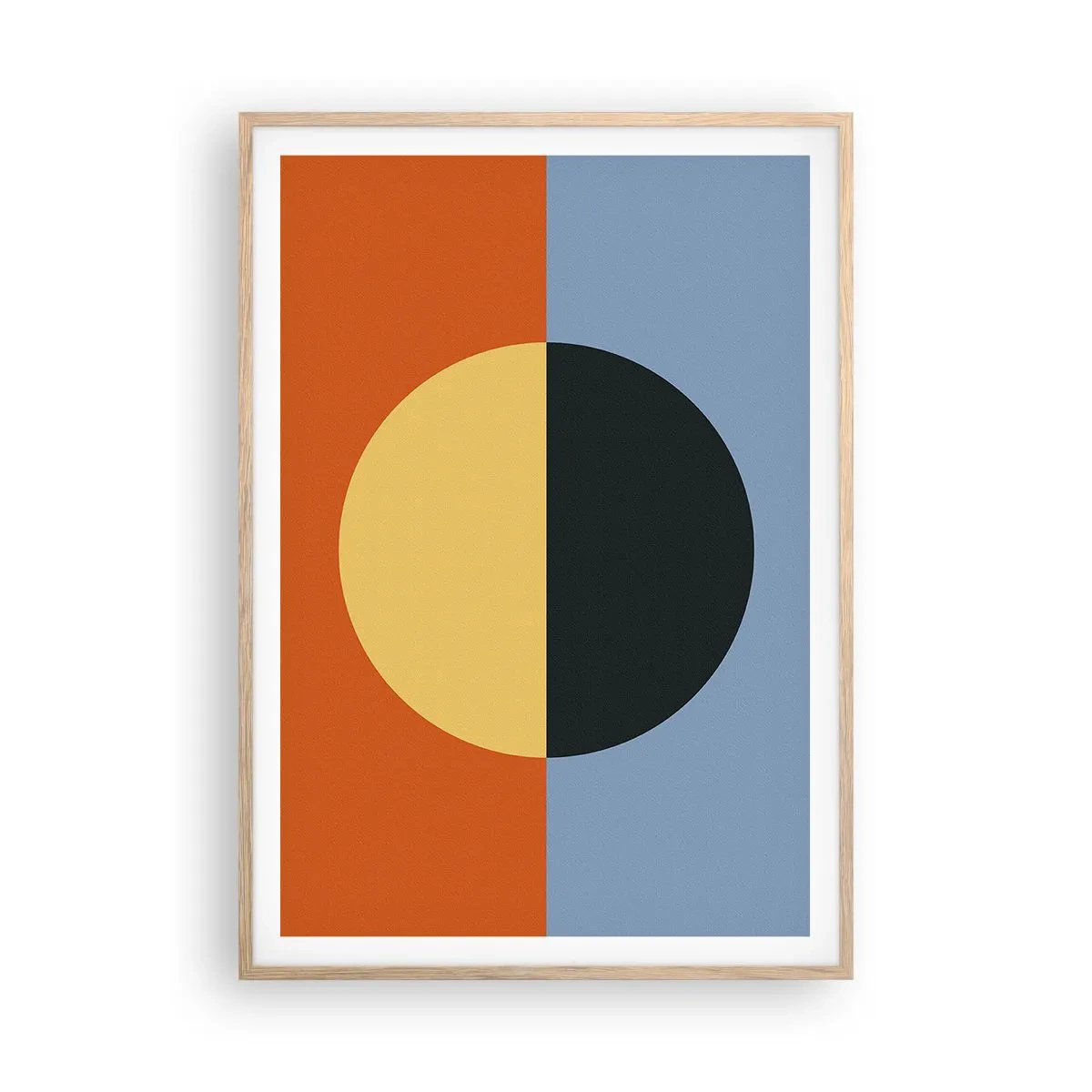 Póster en marco roble claro - Una composición de calidez y frescura - 70x100 cm