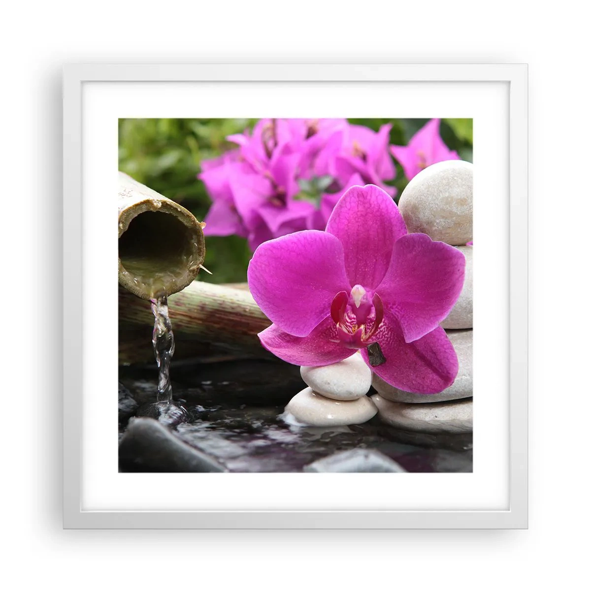 Póster en marco blanco - Ya estás descansando - 40x40 cm