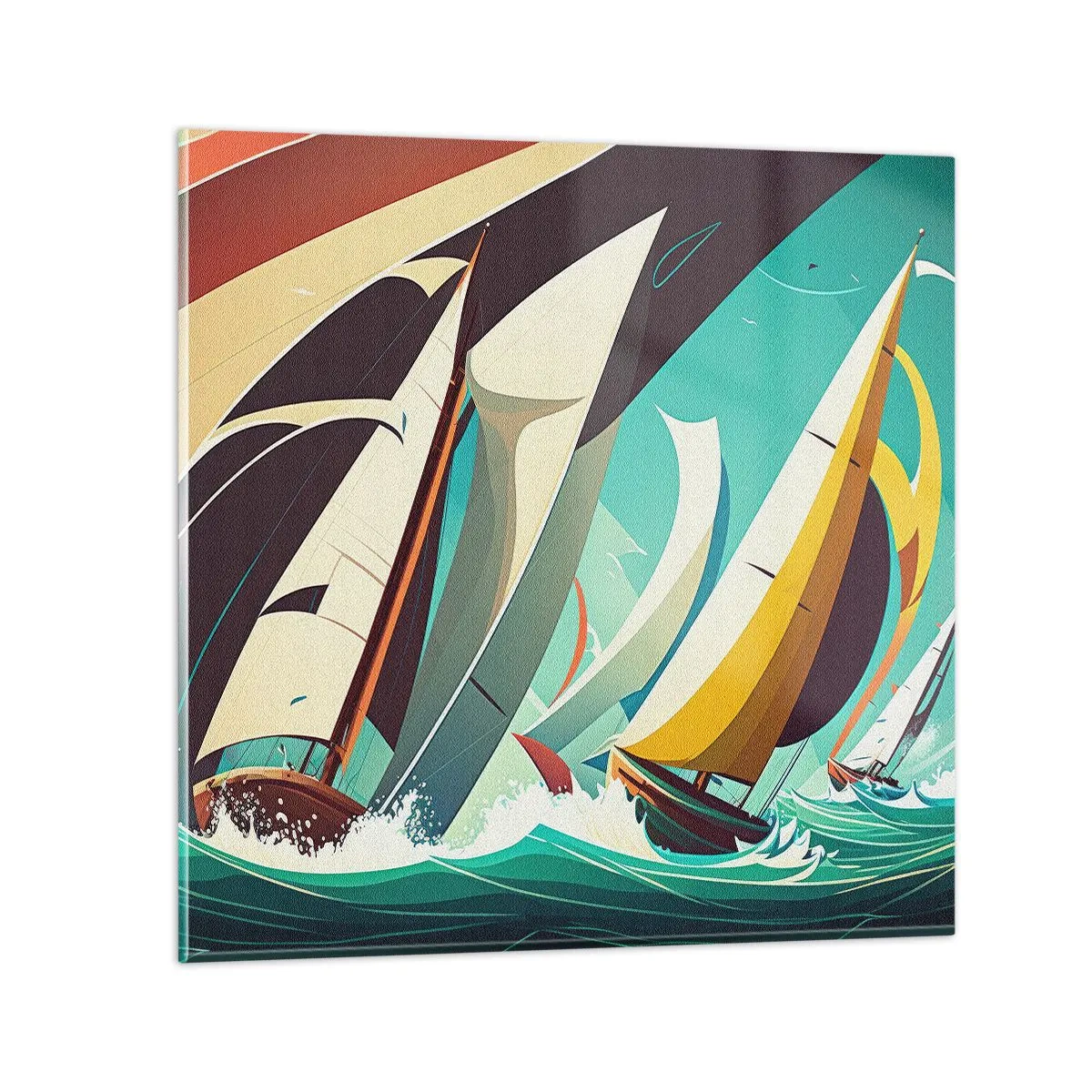 Cuadro sobre vidrio - Impresiones sobre Vidrio - Afrontar los elementos - 40x40 cm