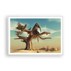 Póster en marco blanco - Un nuevo punto de vista - 100x70 cm