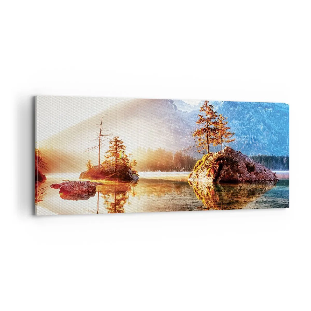 Cuadro sobre lienzo - Impresión de Imagen - La naturaleza bajo la luz - 100x40 cm