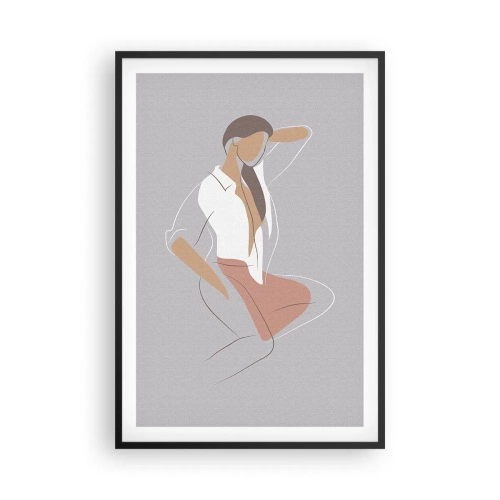 Póster en marco negro - Un esbozo de encanto - 61x91 cm