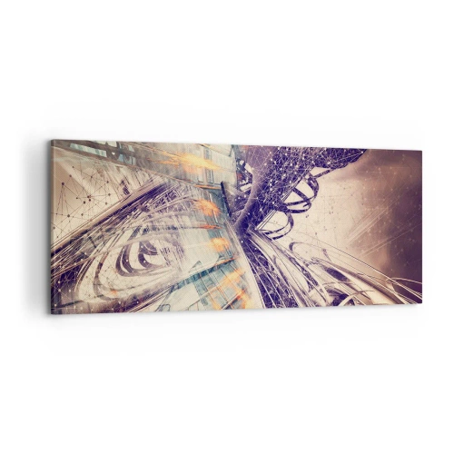 Cuadro sobre lienzo - Impresión de Imagen - Con mucha prisa - 100x40 cm