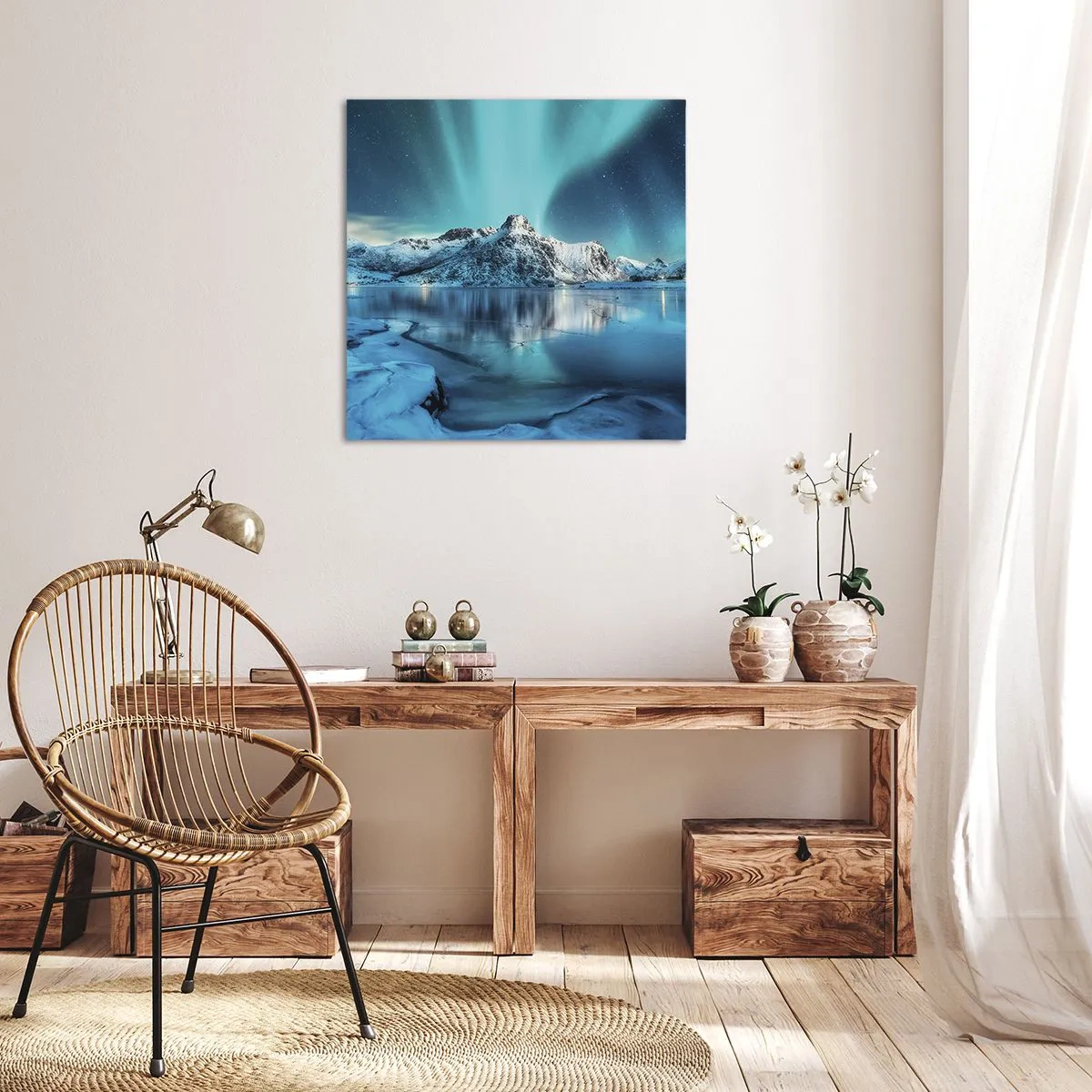 Cuadro sobre lienzo - Impresión de Imagen - Una noche de luz - 60x60 cm