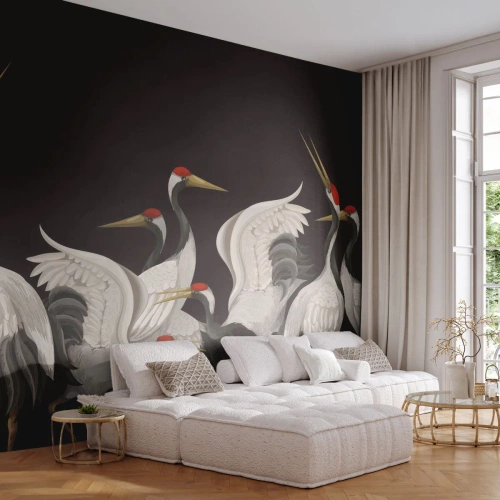 Fotomural Premium Canvas - Asuntos de aves - Grúas, Aves, Pedazo - 450x315 cm