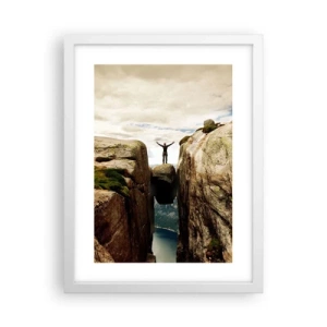 Póster en marco blanco - ¿Cómo estoy? - 30x40 cm