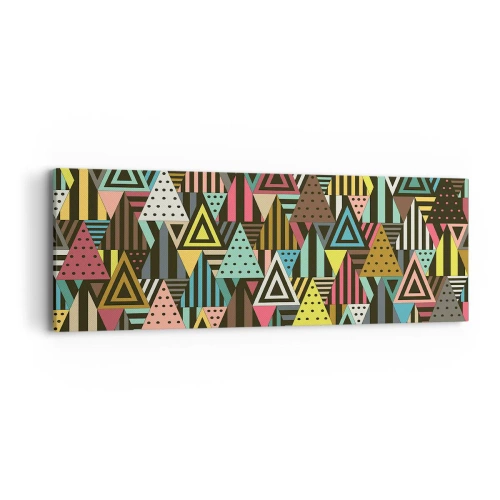 Cuadro sobre lienzo - Impresión de Imagen - A ritmo de triángulo - 90x30 cm
