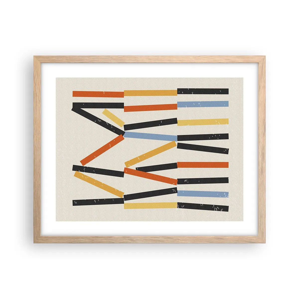 Póster en marco roble claro - Composición horizontal - 50x40 cm