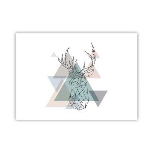 Póster - En un bosque geométrico - 70x50 cm