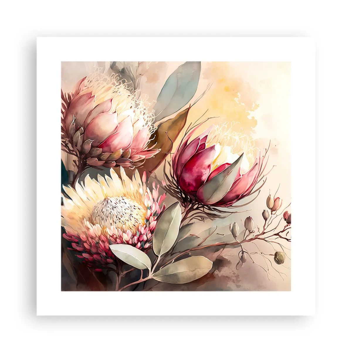 Póster - De perfil y de frente - 40x40 cm