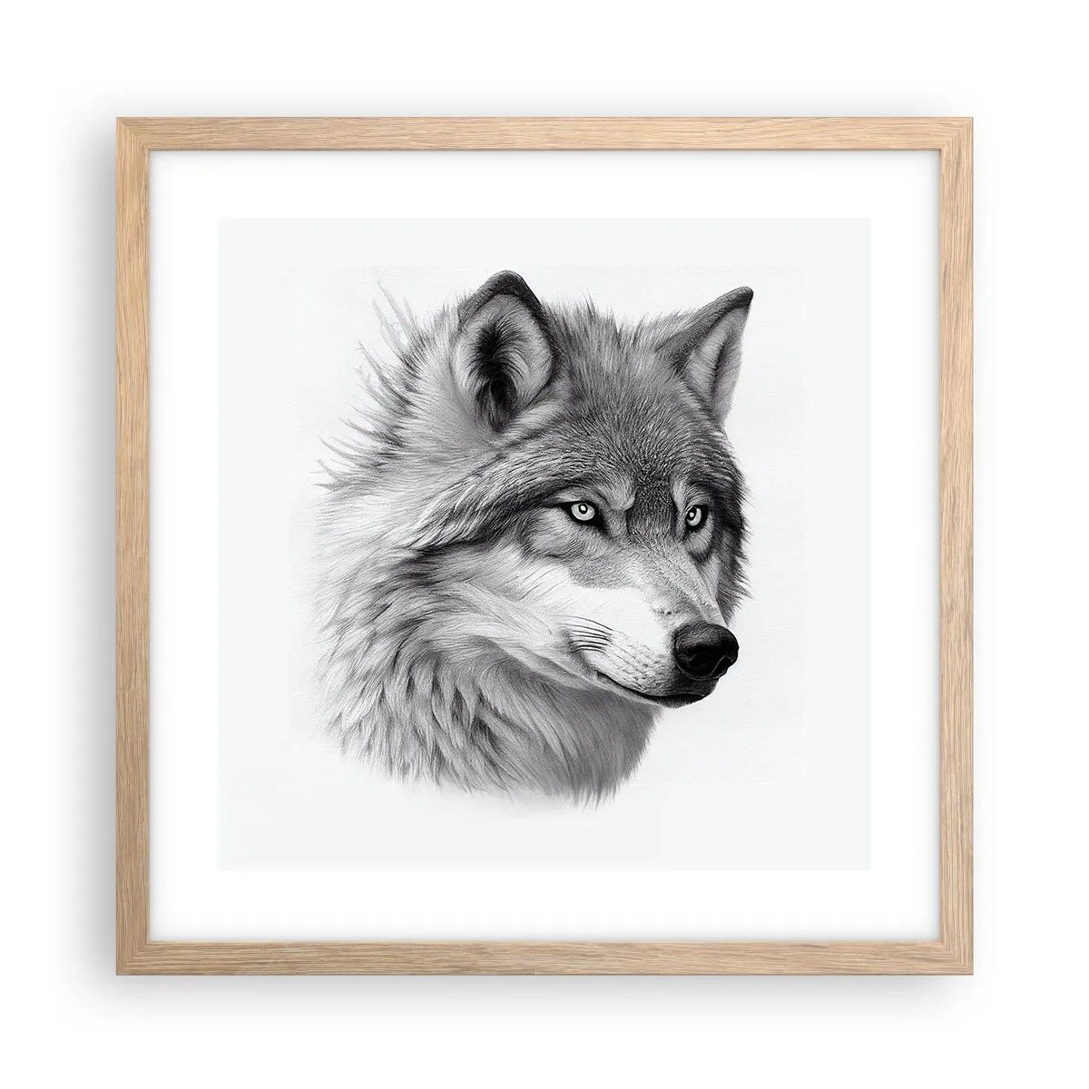 Póster en marco roble claro - Alfa - sin duda - 40x40 cm