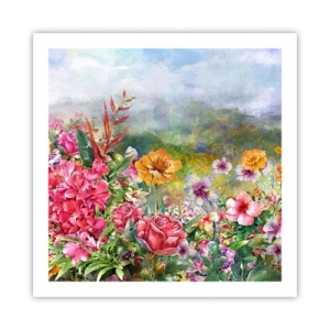 Póster - Un jardín enloquecido - 60x60 cm