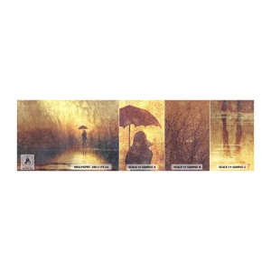 Muestra De Fotomural Standard Eco - Siento que alguien me mira - Abstracción, Mujer, Caminar en la lluvia - 100x30 cm