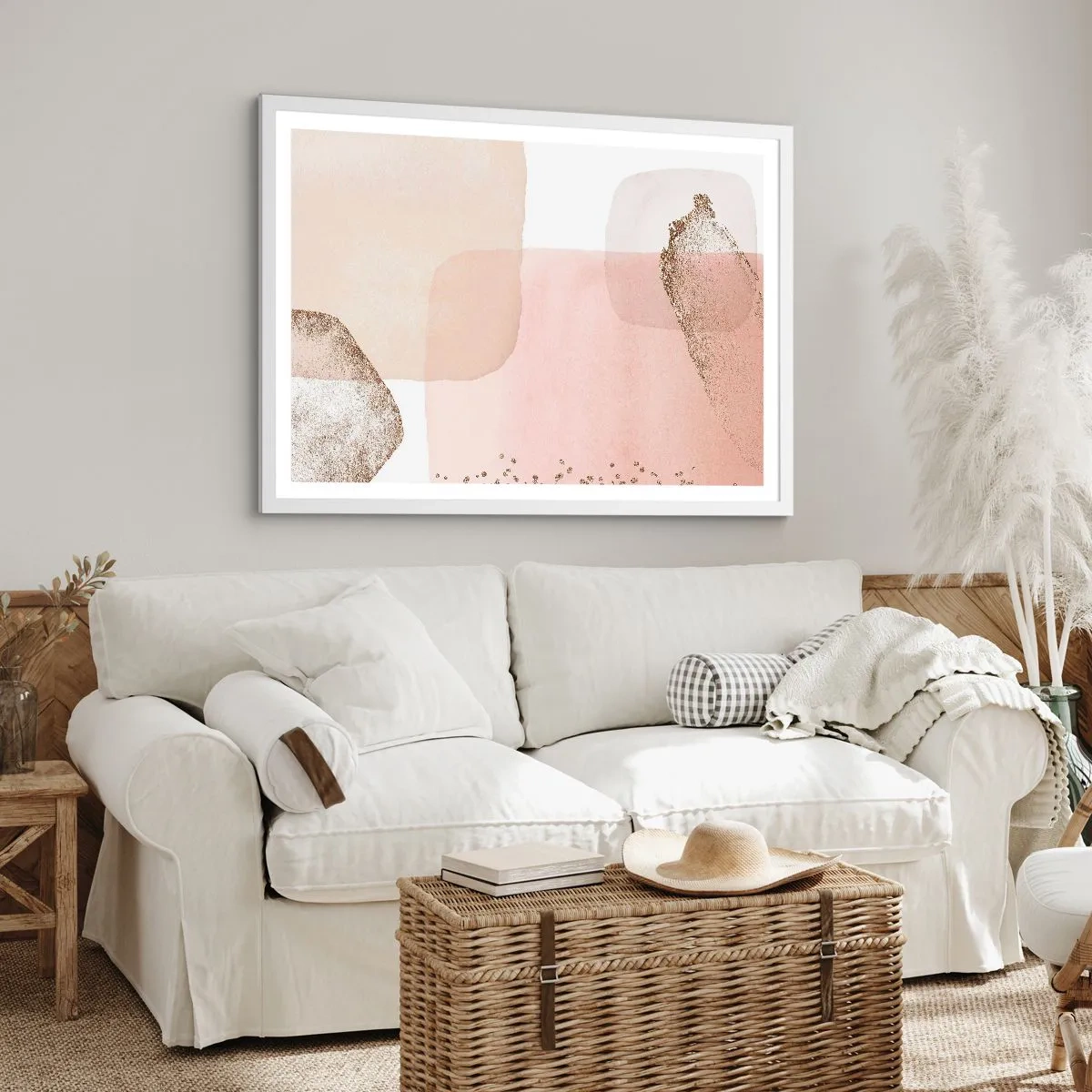 Póster en marco blanco - Una mirada a través del color - 50x40 cm