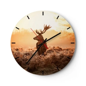 Reloj de pared - Reloj de vidrio - Un líder por derecho - 40x40 cm