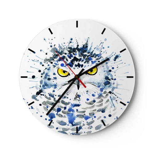 Reloj de pared - Reloj de vidrio - Directo a los ojos - 40x40 cm