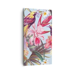 Cuadro sobre lienzo - Impresión de Imagen - Pétalos y plumas - 55x100 cm