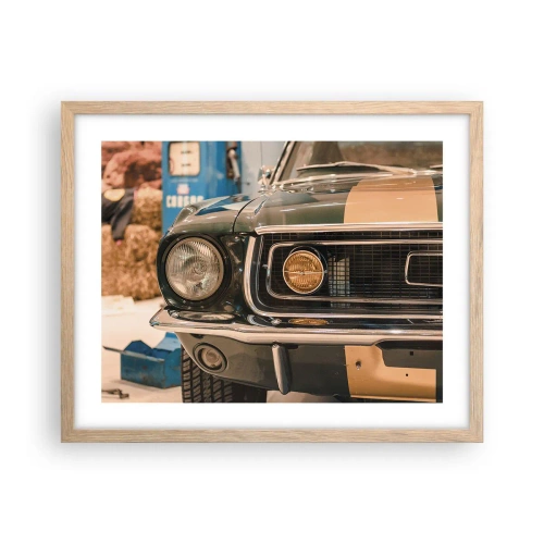 Póster en marco roble claro - Encuentro con una leyenda - 50x40 cm