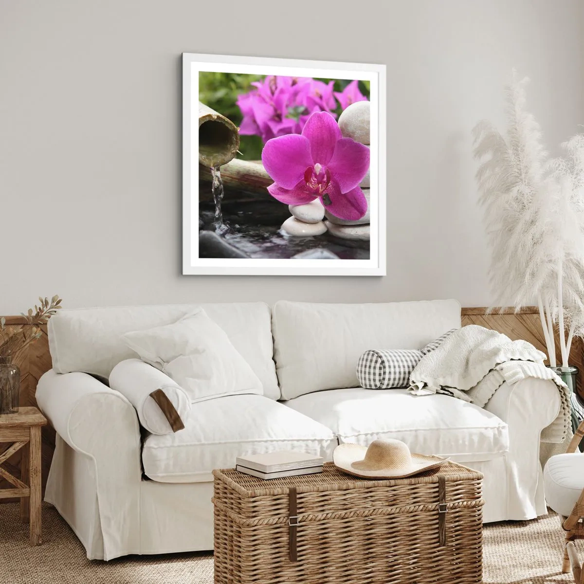 Póster en marco blanco - Ya estás descansando - 40x40 cm