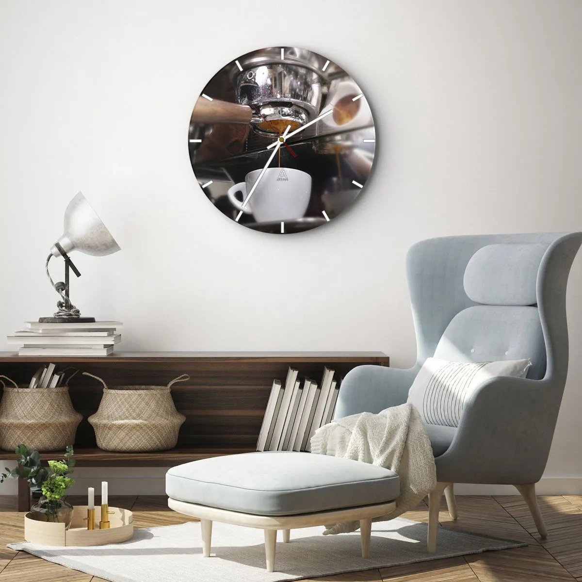 Reloj de pared - Reloj de vidrio - El mejor momento del día - 40x40 cm