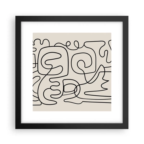 Póster en marco negro - El camino correcto - 30x30 cm