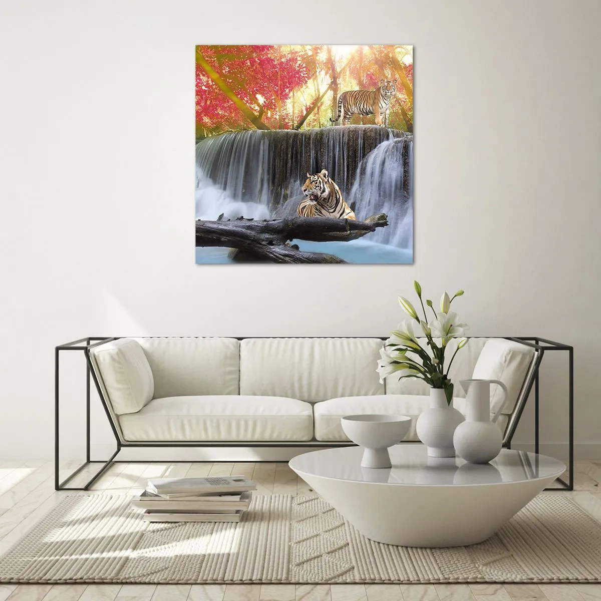 Cuadro sobre vidrio - Impresiones sobre Vidrio - Paisaje surrealista - 50x50 cm