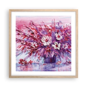 Póster en marco roble claro - Inocencia y pasión - 50x50 cm