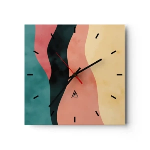 Reloj de pared - Reloj de vidrio - Discordia compatible - 40x40 cm