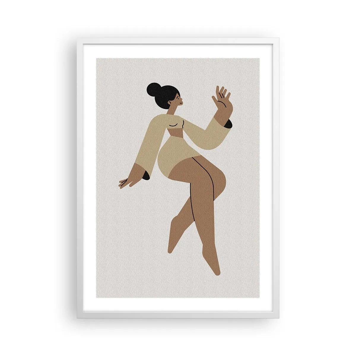 Póster en marco blanco - Forma de gracia - 50x70 cm